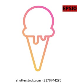 Illustration of ice cream gradient icon