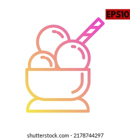 Illustration of ice cream gradient icon