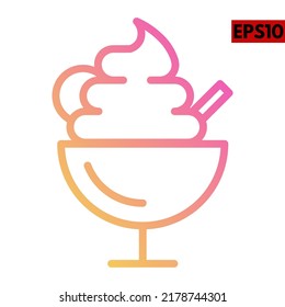 Illustration of ice cream gradient icon