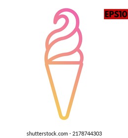 Illustration of ice cream gradient icon