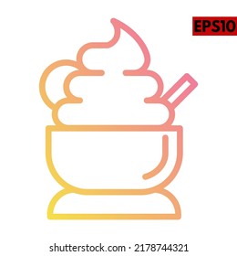 Illustration of ice cream gradient icon