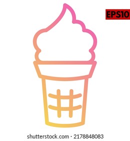 Illustration of ice cream gradient icon