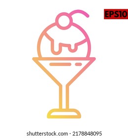 Ilustración del icono de gradiente de helado