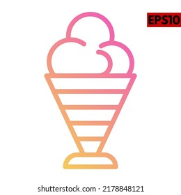 Illustration of ice cream gradient icon