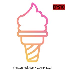Illustration of ice cream gradient icon