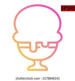 Illustration of ice cream gradient icon