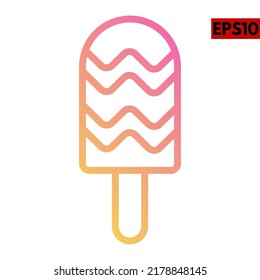 Illustration of ice cream gradient icon