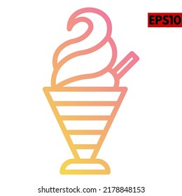 Illustration of ice cream gradient icon