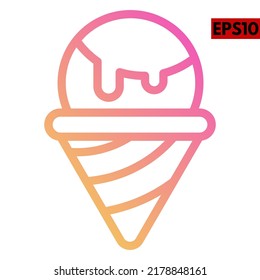 Illustration of ice cream gradient icon