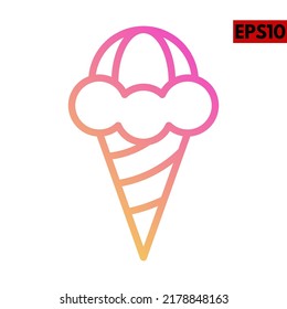 Illustration of ice cream gradient icon