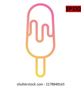 Illustration of ice cream gradient icon