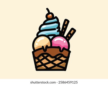 Illustration of an Ice Cream Icon