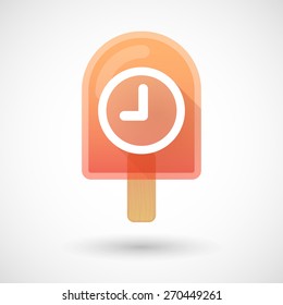 Illustration of an ice cream icon with a clock