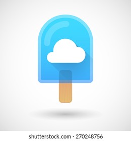 Illustration of an ice cream icon with a cloud