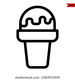 illustration of ice cream line icon 