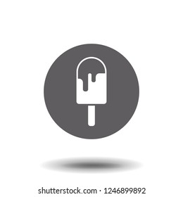 Illustration of ice cream on gray background
