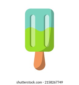 Illustration of ice cream on a stick. vector isolated on a white background