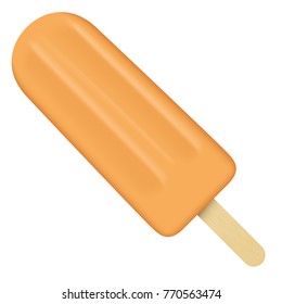 Illustration of an ice cream of orange stick, pumpkin popsicle, mango, pineapple. Ideal for catalogs, information and institutional material