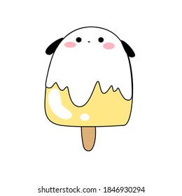 Illustration of ice cream puppy
