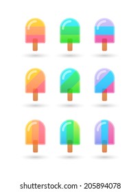 Illustration of an ice cream set