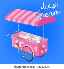 The illustration of ice cream shop