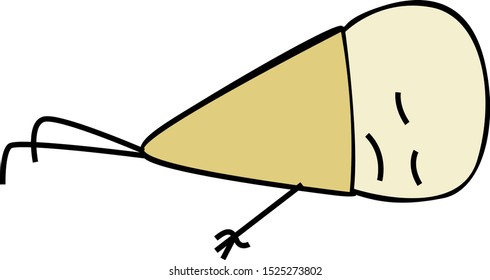 illustration of Ice cream sleep, sticker,tshirt print, vector illustration