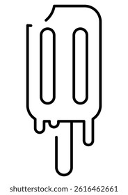 Illustration of ice cream. Summer image for holiday or vacation.
