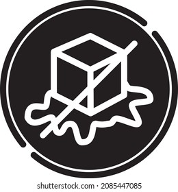 The illustration of ice free icon vector. Suitable for food and beverages, restaurant bar or cafe.