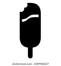 Illustration of ice pop icon isolated on white background 