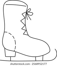 An illustration of a ice skates with distinctive hand drawn lines