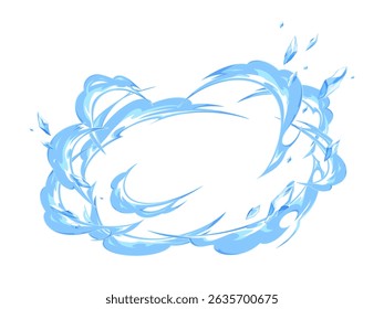 Illustration of ice slash effect