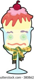 illustration of icecream on white