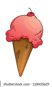 illustration of an Ice-cream on a white background