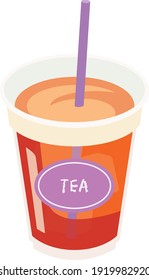 Illustration of the iced tea of the cafe