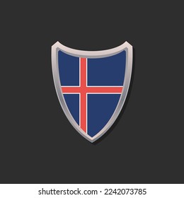 Illustration of Iceland flag Template