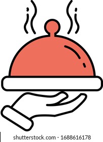 Illustration of an icon about serving fresh food