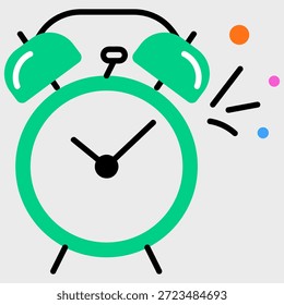 Ilustración de una alarma de icono 