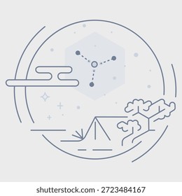 ilustração de um ícone tipo de aplicativo hobby
