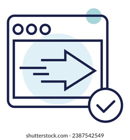 illustration of a icon arrow checkmark