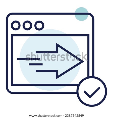 illustration of a icon arrow checkmark