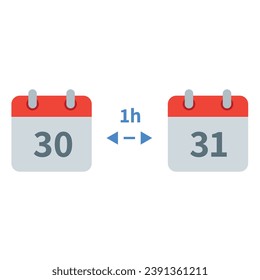 illustration of a icon beffer time in between 