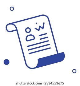 ilustración de un artículo de blog de icono 
