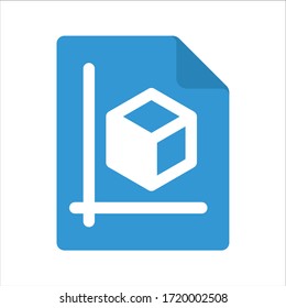 Illustration icon for blueprint files.