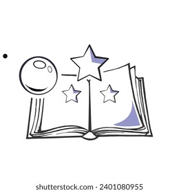 ilustración de un libro de iconos 