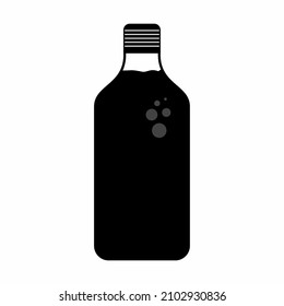 An illustration and icon of a bottle filled with water