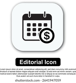 Illustration Icon Calendar Vector Set