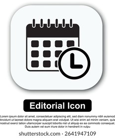 Illustration Icon Calendar Vector Set