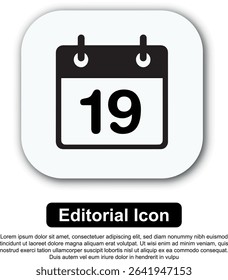 Illustration Icon Calendar Vector Set
