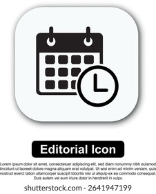 Illustration Icon Calendar Vector Set