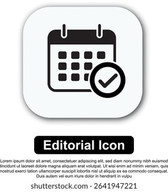 Illustration Icon Calendar Vector Set